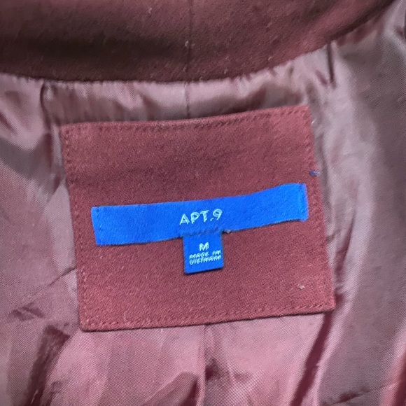 Wine red Apt. 9 Blazer - Picture 4 of 4